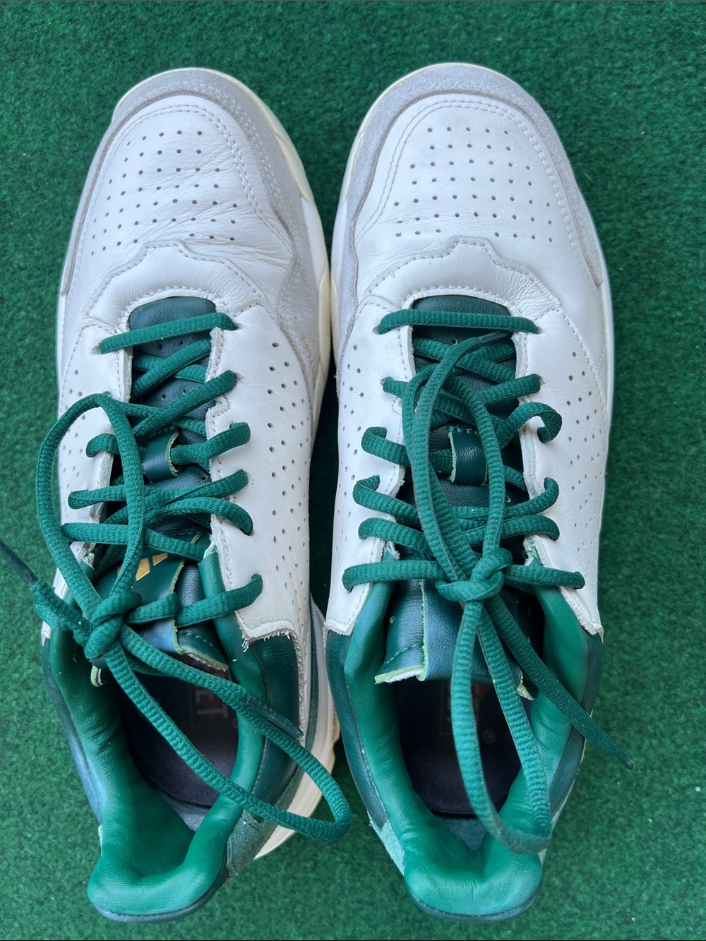adidas Originals White and Green Men's Sneakers